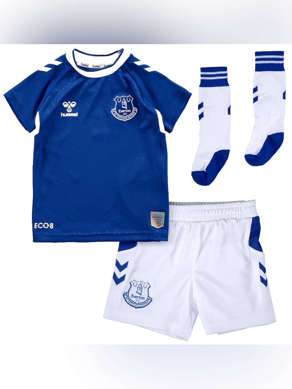 Everton 2022/23 Hummel Mini Kit Blue Jersey Newborn & Infant 6-12 Months New NWT